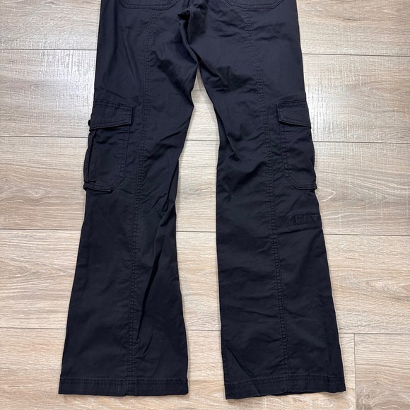 Cotton On Black Flare Cargo Pants Grudge Emo Streetwear Cotton Women's US 2 - Picture 9 of 10